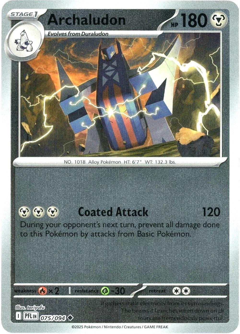 Phantasmal Flames Archaludon #075/94 Reverse Holo